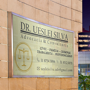 Placa Externa Dr. Ueslei Silva Advogado